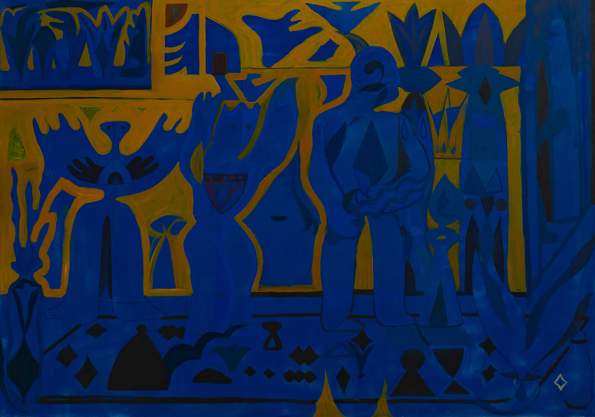 Piotr Kolank Behind the curtain 200x140 mixed media on canvas 2025 Cracow copy1 kopia