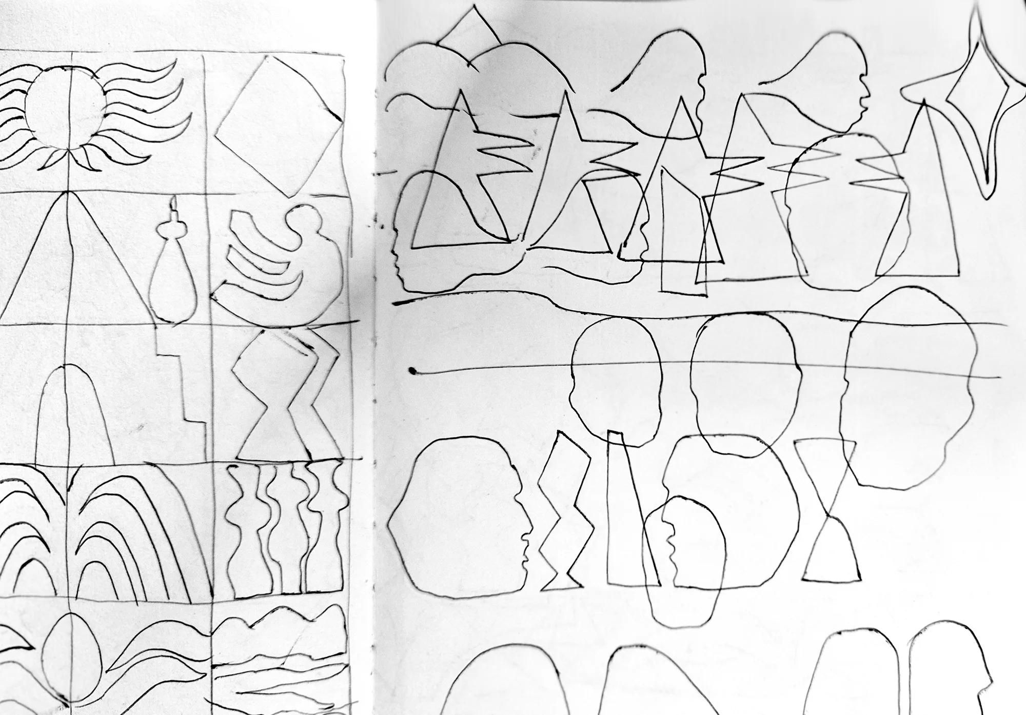 Line Black And White Sketch